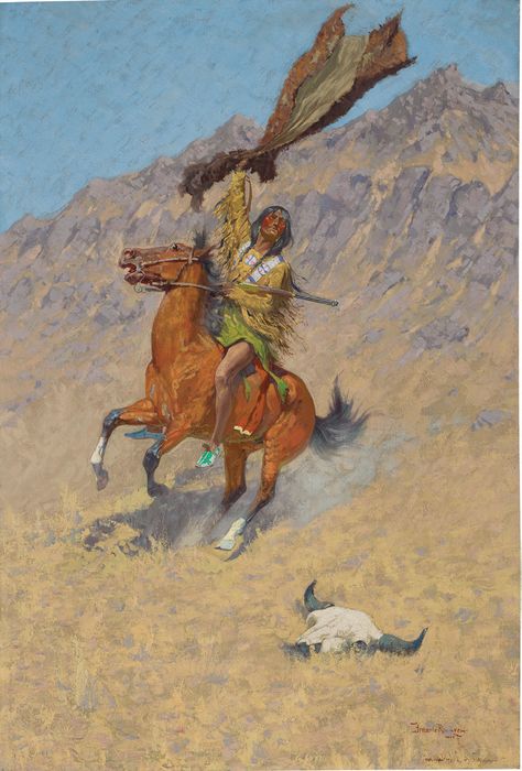 Auction Block: Of Past and Present - Western Art & Architecture Frederic Remington, Albert Bierstadt, Romantic Period, Western Artist, Indian Scout, Action Painting, American West, Canvas Paper, Western Art