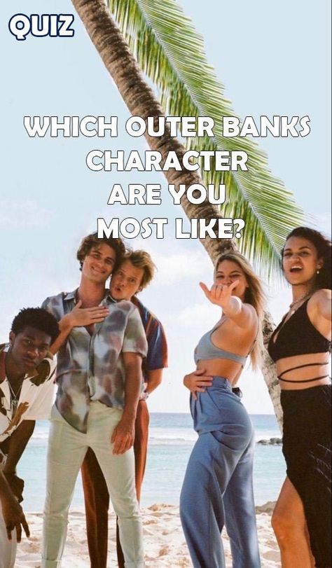 This quiz will tell you Which Outer Banks Character Are you most like About the show: A teenager enlists his three best friends to hunt for a legendary treasure linked to his father’s disappe… Obx Beach, Stile Harry Potter, Les Pogues, Outer Banks Style, Outer Banks Beach, Three Best Friends, The Pogues, Outer Banks Nc, Movies And Series