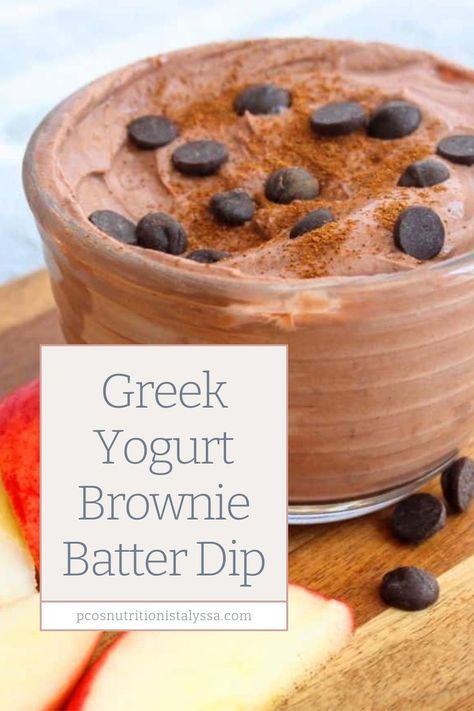 Try this Greek yogurt brownie dip for a light chocolate fruit dip that's perfect for snacks or a healthy dessert fruit dip. Made with healthy cocoa and Greek yogurt, this Greek yogurt chocolate fruit dip pairs perfectly with fresh fruit. Enjoy one of the best yogurt dips that's both delicious and nutritious. Healthy Brownie Batter, Plain Greek Yogurt Recipes, Chocolate Fruit Dip, Greek Yogurt Recipes Healthy, Greek Yogurt Brownies, Greek Yogurt Snacks, Dip With Greek Yogurt, Yogurt Dessert Recipes, Greek Yogurt Chocolate