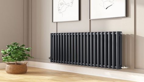 Designer radiators are currently extremely popular, they enhance the appearance of your home without compromising on the heat output. Whilst the range of radiators online is forever growing, it's difficult finding cheap radiators as the majority of prices online are extremely high and in most cases far higher than traditional radiators. Column Radiator, Traditional Radiators, Black Radiators, Horizontal Radiators, Bathroom Radiators, Central Heating Radiators, Traditional Homes, French Doors Patio, Column Radiators