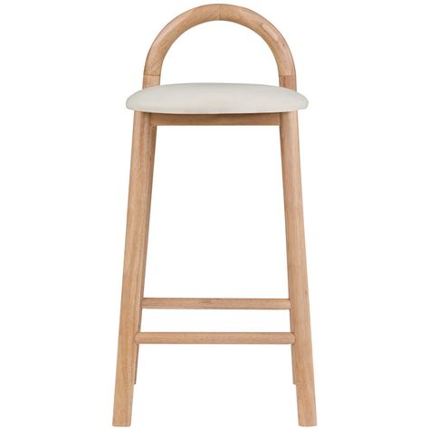 Latitude Run® 27'' Counter Stool & Reviews - Wayfair Canada White Counter Stools, Bar Stool Wood, Counter Stools With Backs, Oak Bar Stools, Counter Stools Backless, Modern Counter Stools, Stool Wood, Wood Counter Stools, Kitchen Counter Stools