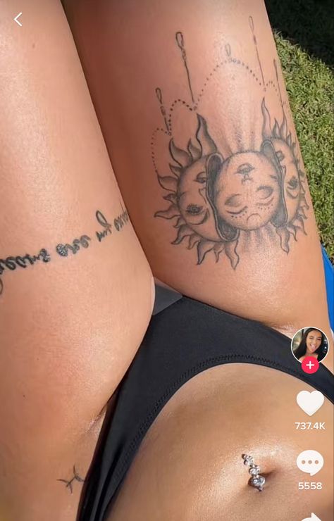 Quad Tattoo Women, Quad Tattoo, Tattoo Women, Pretty Tattoos, Thigh Tattoo, Summer Aesthetic, Full Body, Tattoos For Women, Quad