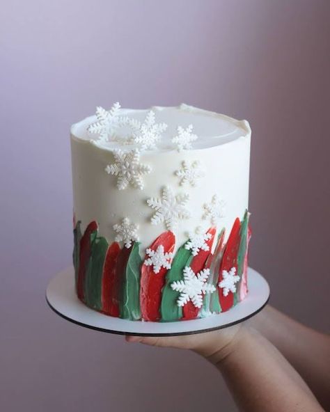 Cake Design Christmas, Christmas Cupcakes Ideas, Christmas Cupcake Recipes, Snowflakes Cake, Christmas Cake Design, Christmas Cupcake Ideas, Holiday Cake Designs, Christmas Birthday Cake, Christmas Cupcakes Recipes