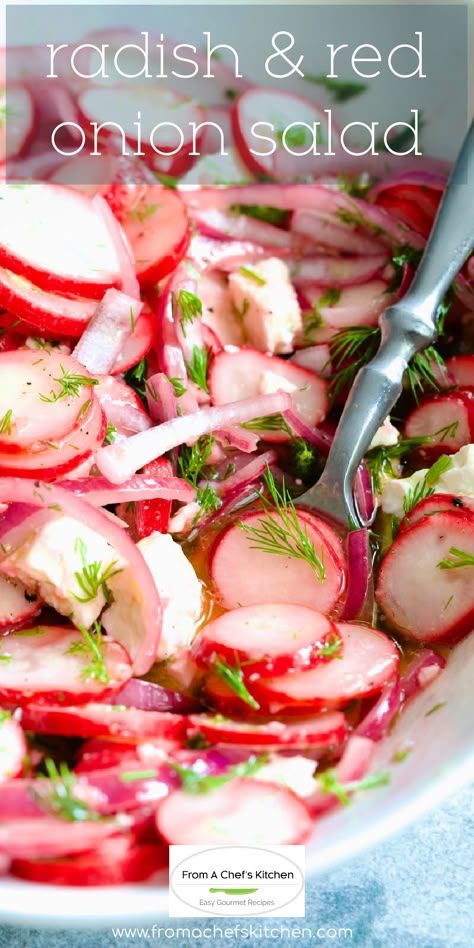 Radish Salad Recipe Radish Sandwich Recipes, Things To Make With Radishes, Red Radish Salad, Radish Recipes Healthy, Radish Salad Mexican, Radish Salad Recipe Simple, Cooked Radish Recipes, Red Radish Recipes, Recipes With Dill Herb