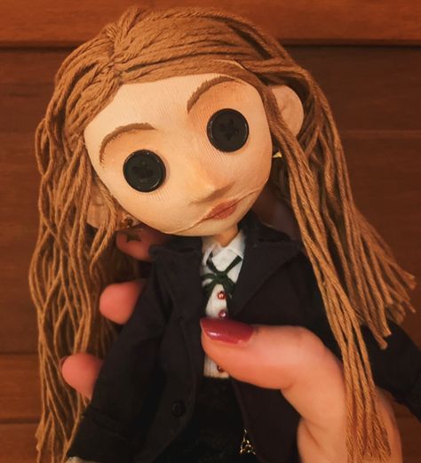 Finally got around to making a long overdue Coraline doll of myself. If anyone is interested in one please let me know! #coraline #corainedoll #coralinedolldiy #coralinemovie #coralinedollcustom #october #halloween #autumn #autumnvibes #fall #rosephelius Coraline Doll Clothes, Coraline Dolls Diy, Caroline Doll, Coraline Dolls, Coraline Movie, Coraline Doll, Pink Skies, Halloween Autumn, October Halloween