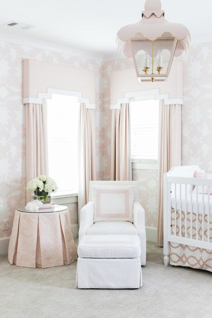 Best in Show - AH&L Haverhill Home, Monique Lhuillier Nursery, Grandmillenial Nursery Ideas, Love Shack Fancy Inspired Nursery, Traditional Pink Nursery, Vaulted Ceiling Nursery, Ralph Lauren Nursery Girl, Southern Nursery Ideas, Loveshack Fancy Nursery