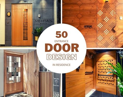 Stylish Door Design, Brick Screen, Main Door Design Entrance, Door Design Entrance, Interior Design Styles Guide, Ms Design, House Main Door, House Main Door Design, Minecraft Interior Design