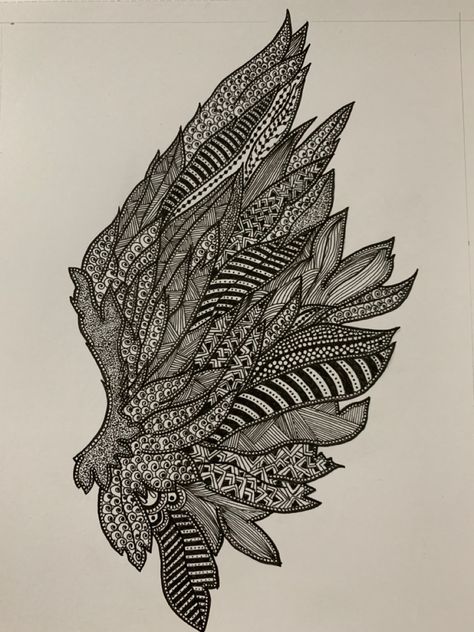 #doodle art, #angel wings, #wings, #black and white doodle, #wings,#mandala art Mandala Wings, Wings Doodle, Wings Black And White, 2023 Tattoo, Angel Wings Drawing, White Doodle, Wings Black, Wings Drawing, Art Angel