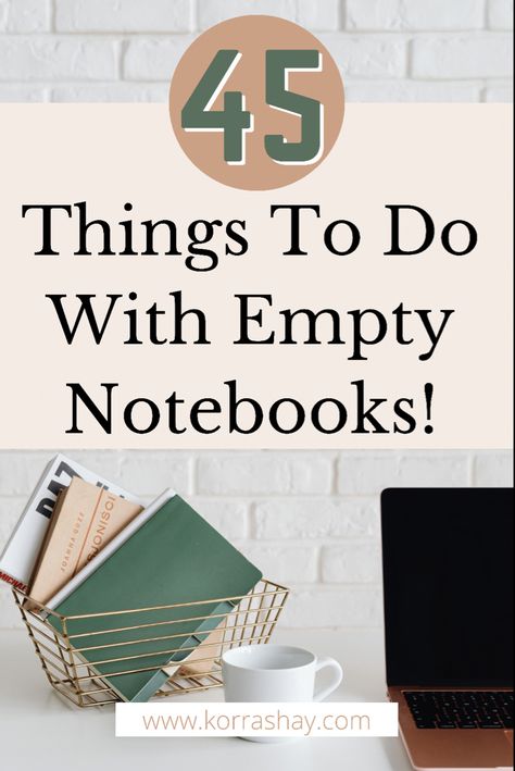 45 things to do with empty notebooks! Productive empty notebook ideas. Productive notebook usage ideas! Things To Add To Your Notebook, What To Put In Notebooks, Daily Notebook Ideas, Journals And Notebooks To Buy, Things To Do With An Empty Notebook, Nootbook Ideas, What To Do With An Empty Notebook, What To Put In A Journal, Empty Notebook Ideas