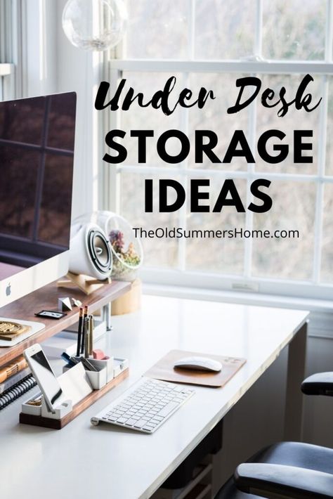 Do you need more home office storage? Look under your desk! Don't miss out on using this valuable office space real estate. We've gathered up a great list of ideas and products and Under Desk Storage Ideas to help you get your whole office organized and more functional. Under Desk Storage Ideas, Desk Storage Ideas, Folding Picnic Table Plans, Under Desk Drawer, Diy Wood Plans, Table Drawer, Picnic Table Plans, Under Desk Storage, Bricks Diy