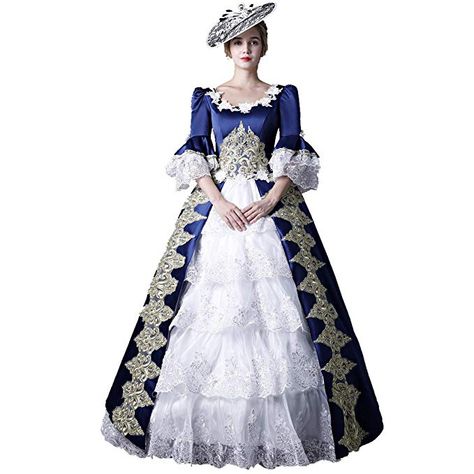 French Dresses 18th Century, Victorian Dress Gowns 19th Century, 18th Century Ball Gown, 1700 Dress, Enlightenment Period, Baroque Outfit, Rococo Outfit, Country Costume, Historical Dresses Victorian