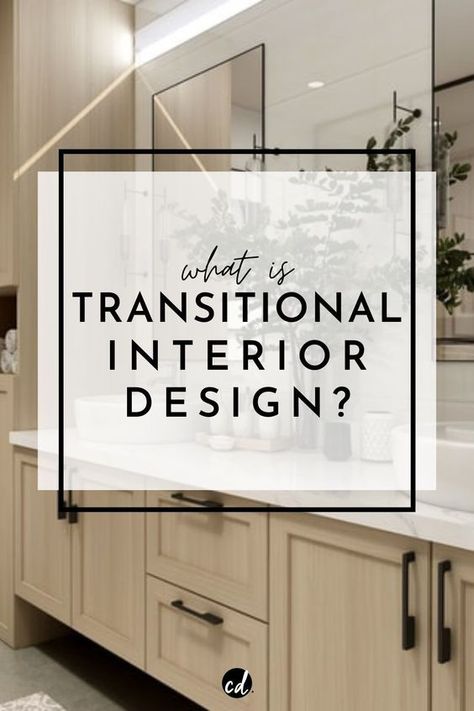 Can't decide on a style for decorating your home? The transitional look is a blend of modern and traditional creating a room with plenty of interest and mixing old and new together. Get all all the tips in the guide for pulling off the transitional interior design style! Bathroom Transitional Design, Transitional Furniture Style, Transitional Interior Design Bathroom, Transitional House Interior Design, Transitional Style Wall Decor, Transitional Style Bathroom Design, Transitional Home Interior Design, Mixing Design Styles, Transitional Modern Home Decor