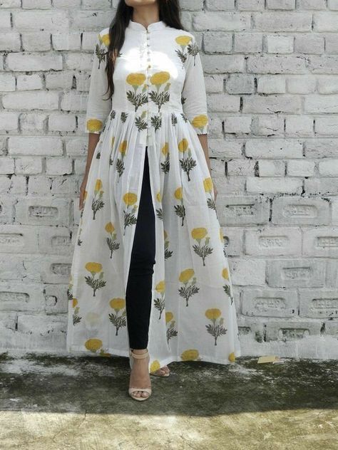 Stylish Frocks, Yellow Maxi Dress, Simple Kurta Designs, Simple Kurti Designs, Long Kurti Designs, Salwar Kamiz, Saree Design, Kurti Designs Party Wear, Kurta Designs Women