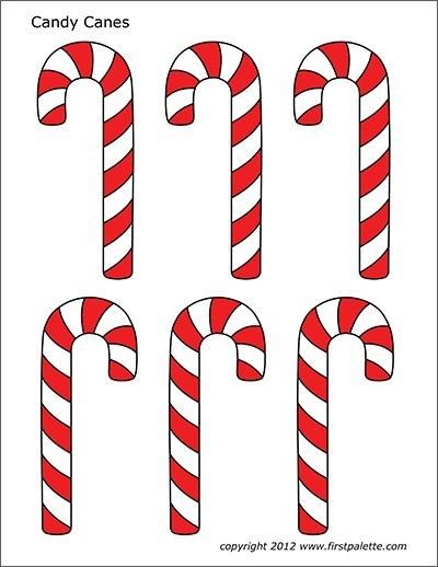 Candy Cane Template, Candy Cane Coloring Page, Printable Christmas Ornaments, Gingerbread Theme, Candy Cane Crafts, Candy Cane Decorations, Free Printable Templates, Fun Christmas Activities, Candy Cane Wreath