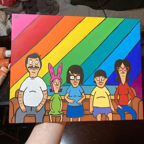 Family Guy Painting, Bobs Burgers Painting, Guy Painting, Things To Draw And Paint, Painting Drawing Ideas, Paint Calculator, Art To Paint, Drawing Painting Ideas, Room Paintings