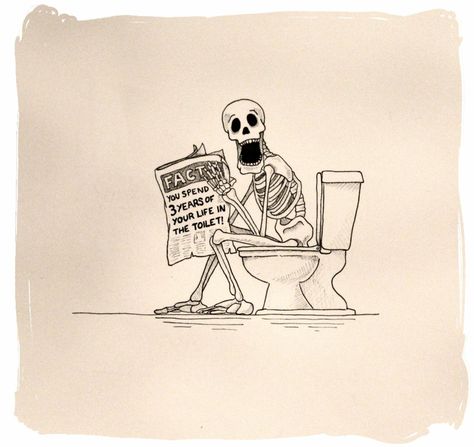 Toilet Drawing, Small Dope Tattoos, Wc Ideas, Funny Bathroom Art, Skeleton Drawings, Skeleton Tattoos, Bad Art, Funny Skeleton, Skeleton Art