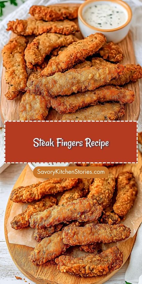 Looking for a delicious twist on traditional steak dinners? This Steak Fingers Recipe is perfect for crispy, flavorful bites that pair wonderfully with your favorite sides. Enhance your steak dinner experience and be sure to save this recipe for your next family meal or gathering! Steak Fingers Recipe, Fried Steak Fingers, Steak Fingers, How To Make Steak, Fried Steak Recipes, Steak Dinners, Steak Bites Recipe, Dinner Experience, Easy Steak