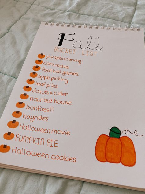 Fall Inspo Decor, Fall Sleepover, Halloween Things To Do, Halloween Bucket List, Fall Szn, Halloween Sleepover, Fall Gift Baskets, Fall Board, Fall Room Decor