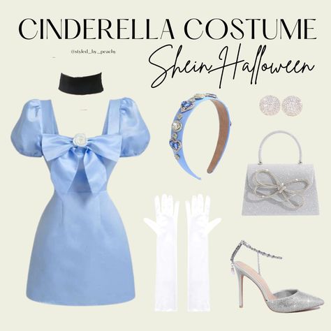 Cinderella Halloween Costume Disney Princess Inspiration DIY Cinderella Modern Outfit, Cinderella Diy Costume, Cinderella Aesthetic Outfit, Diy Cinderella Costume Women, Cinderella Costume Ideas, Cinderella Costume Diy, Cinderella Outfit Ideas, Disney Princess Costumes For Women, Cinderella Costume Women