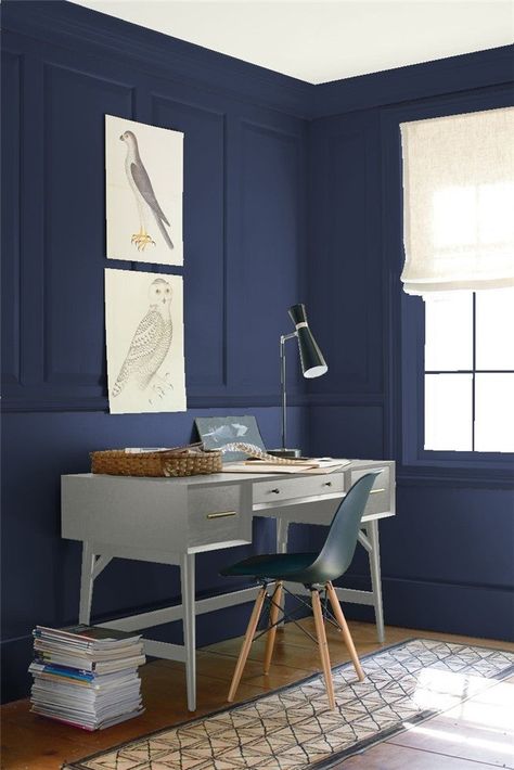 Benjamin Moore Old Navy Review & Inspiration -- Ring's End Benjamin Moore Old Navy, Color Combinations Paint, Popular Paint Colors, Guest Room Office, Bedroom Paint, Office Walls, Benjamin Moore, Room Colors, Paint Color