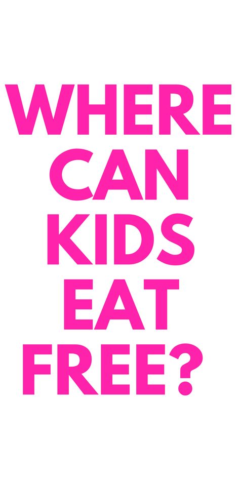 WHERE CAN KIDS EAT FREE? Looking to get some free kids meals? Here is where your kids can eat free. Kids Eat Free, Gift Card Giveaway, Free Kids, Kids Meals, Mom Life, For Kids, Gift Card, Canning