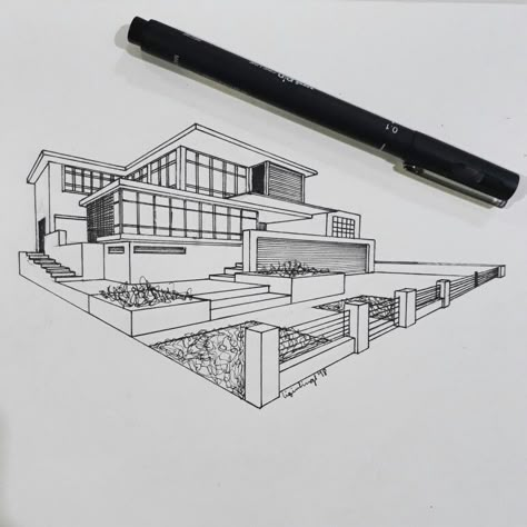 Buildings Sketch Architecture, Sketchbook Architecture, House Design Drawing, Architecture Drawing Presentation, Architecture Drawing Sketchbooks, Perspective Drawing Architecture, Architecture Drawing Plan, Architecture Portfolio Design, Building Sketch