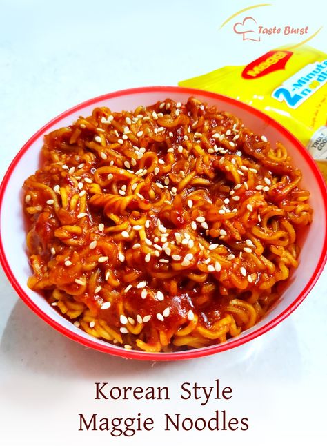 #tasteburst #maggi #noodles #fusionfood #foodfusion #koreanfood #cookingrecipes #indianfood #indianfoodrecipes #food #foodphotography #foodgasm #foodart #foodforthought #delicious #cheese #snacks #easyrecipe #cook #recipes #recipe #recipeoftheday #tasty #eat #easylunchboxes #cookingrecipes #foodrecipes #recipevideo #recipeblog #recipeblogger #foodies #foodforthought #snack #cooking #recipeblog #snacktime #snacksrecipe #vegsnscks #magginoodle #ramen Maggi Recipes Korean Style, Korean Style Maggie Recipe, Korean Maggi Recipe, Vermacheli Noodles Recipes, Korean Style Maggi, Noodles Maggi, Maggi Noodles, Maggi Recipes, Easy Lunch Boxes