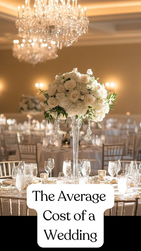 A beautifully decorated wedding venue with tables set for a reception, highlighting the various elements that contribute to the average cost of a wedding. 30000 Wedding Budget, Wedding Flowers Cost, Average Wedding Costs, Wedding Budget Breakdown, Wedding Fund, Wedding Budget, Small Intimate Wedding, Wedding Costs, Guest List