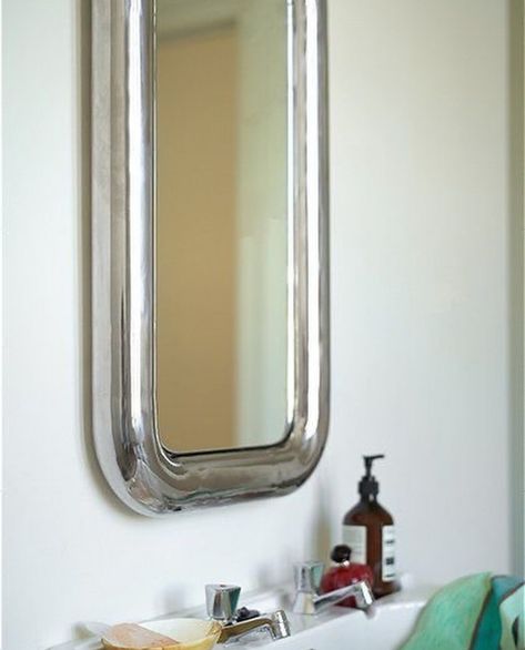 Weird Furniture, 70s Interior, Chrome Mirror, Mirror Reflection, Girl House, Kitchen Mirror, Interior Inspo, Interior Details, Interior Spaces