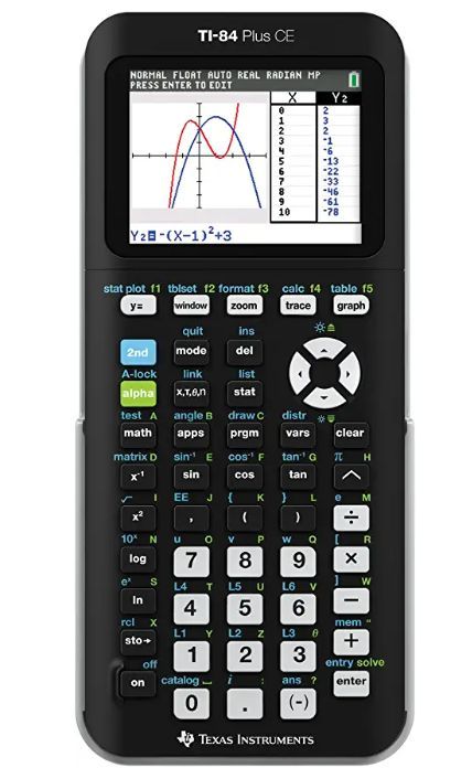 Texas Instruments TI-84 PLUS CE Graphing Calculator, Black (Frustration-Free Packaging) (84PLCE/PWB/2L1/A) Graphing Functions, Graphing Calculators, Scientific Calculators, Sin Cos Tan, Physics Memes, Math Apps, Color Graphing, Math Jokes, Gold For Sale