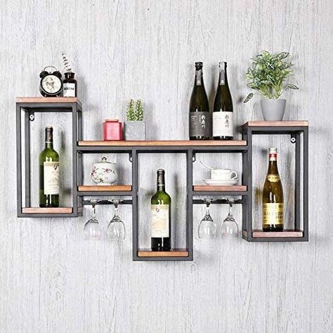 Indoor Plant Stand Ideas, Plant Stand Ideas, Indoor Plant Stand, Rack Industrial, Home Bar Design, Stand Ideas, Wine Shelves, Coffee Bar Home, Wine Glass Rack