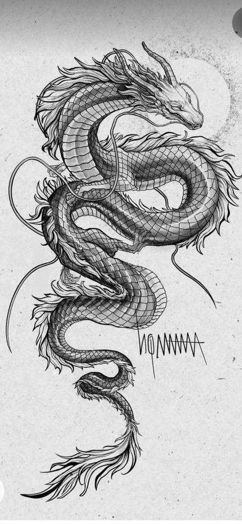 Dragon Tattoo Drawing, Dragon Tattoo Art, Chinese Dragon Tattoos, Japanese Dragon Tattoo, Dragon Tattoo For Women, Japanese Dragon Tattoos, Tattoo Style Drawings, Dragon Tattoo Designs, Black Ink Tattoos