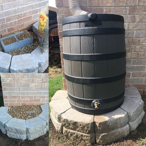 Diy Rain Barrel, Rain Barrel Stand, Barrels Diy, Barrel Ideas, Rain Barrels, About Rain, Texas Living, Water Barrel, Bbq Ideas