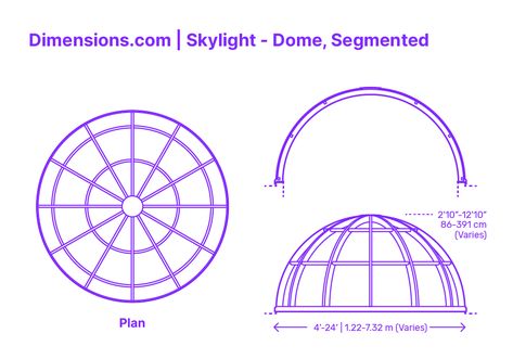 Dome Section Detail, Dome Model Making, Skylight Design Ideas, Glass Dome Architecture, Circular Building Architecture, Skylight Design Architecture, Community Park Design, Dome Model, Dome Skylight