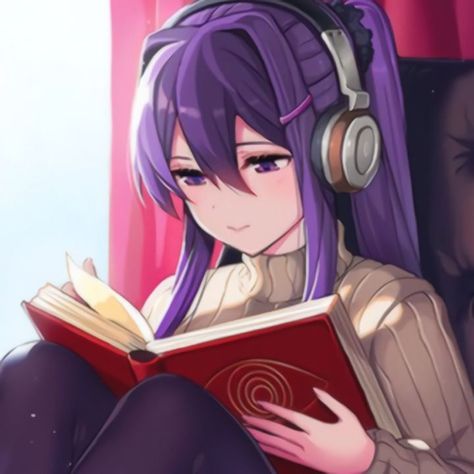 Alien Stage, Doki Doki, Random Anime, An Anime, Reading, Purple, Hair, Anime, Fictional Characters