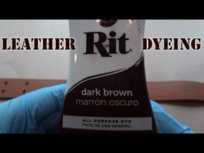 Dyeing leather with Rit dye is a simple process. Rit dye is readily available in craft stores and online. Many videos show Rit dye being used on clothes, but... Leather Dye Diy, Leather Tutorial, Diy Dye, Rit Dye, Leather Wallet Pattern, Jewelry Box Diy, Fabric Collage, Botanical Dyeing, Leather Dye