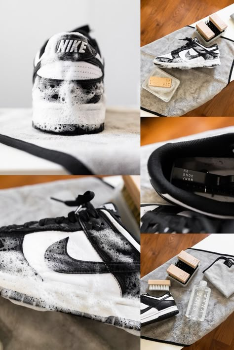 Keep your Panda Dunks clean with the best sneaker cleaner on the market! Sandal Photography, Cleaning Sneakers, Sneaker Cleaning, Yeezy Balenciaga, Cleaning Shoes, Shoes Cleaning, Panda Dunks, Sneakers Wallpaper, Sneaker Cleaner