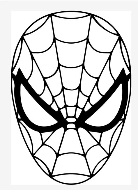 Spiderman Template, Cricut Spiderman, Spiderman Coloring Pages, Spiderman Tattoo, Black And White Outline, Spiderman Svg, Spiderman Gifts, Spiderman Face, Spiderman Coloring