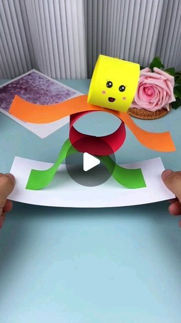 Toddler Paper Crafts, Paper Character, Craft Work For Kids, Cute Paper, Easy Arts And Crafts, Kindergarten Crafts, Diy Crafts For Kids Easy, Paper Crafts Diy Tutorials, Paper Crafts For Kids