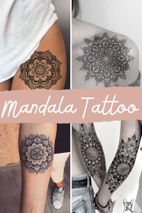 Mandala Tattoo Definition & Meaning - TattooGlee Mandalas, Mandellas Design Mandala Art Tattoo, Tattoo Design Mandala, Shoulder Mandala, Mandala Tattoo Sleeve Women, Simple Mandala Tattoo, Tato Mandala, Mandala Tattoo Back, Half Mandala Tattoo