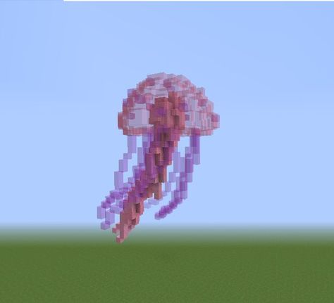 Cute Kawaii Minecraft Builds, Trippy Minecraft Ideas, Adventure Time Minecraft Builds, Minecraft Sky Builds, Minecraft Studio Ghibli, Minecraft Jellyfish, Minecraft Butterfly, Minecraft Clock Tower, Pink Minecraft Builds