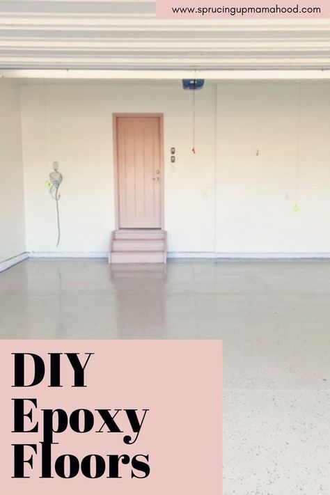 Get inspired to epoxy your garage floor with this step by step tutorial. Epoxy is also good at protecting the concrete. In this post we go over: how to epoxy your garage floor yourself, we include the step by step guide, materials used, and our cost breakdown. Garage Floors Diy, Garage Epoxy, Budget Friendly Home Decor, Creative Project Ideas, Concrete Epoxy, Floor Makeover, Outdoor Renovation, Garage Floors, Garage Floor Epoxy