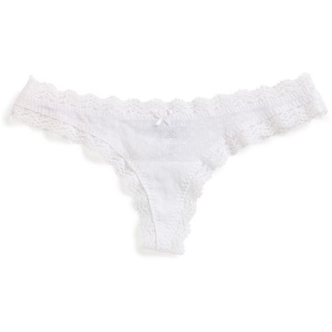 Eberjey Lace Thong White ($21) ❤ liked on Polyvore featuring intimates, panties, lingerie, underwear, undies, ropa interior, undergarments, white, thong panties and lace thong panties Panties Design, Fame Clothes, Sephora Favorites, Ralph Lauren Dress, Lace Thong, White Lace, Bags For Women, Designer Clothes, Mac