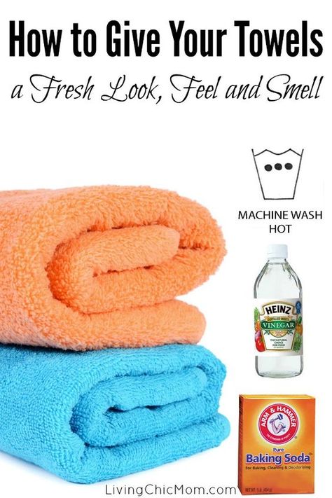 How to Give Your Towels a Fresh Look, Feel and Smell! - Living Chic Mom Towels Smell, Clean Baking Pans, Cleaning Painted Walls, Old Towels, Deep Cleaning Tips, Household Cleaning Tips, Cleaning Recipes, How To Give, Laundry Hacks