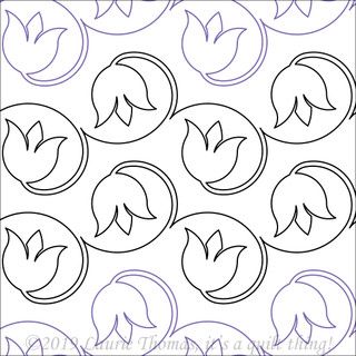 Curled Tulips Paper Machine Quilting Pattern by It’s a Quilt Thing! Machine Quilting Pattern, Paper Quilting, Peacock Embroidery Designs, Quilting Machines, Paper Machine, Basic Hand Embroidery Stitches, New Embroidery Designs, Fabric Drawing, Quilting Designs Patterns