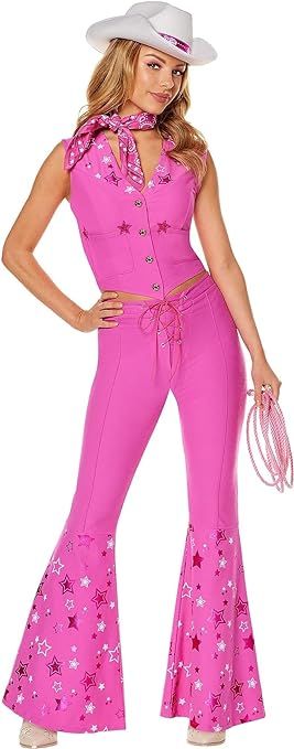 Spirit Halloween Barbie the Movie Adult Barbie Costume adult women #adulthalloweencostume #halloween #halloweencostumeinspo #barbiecostume #cowgirlcostume Barbie Cowgirl Outfit, Pink Cowgirl Costume, Barbie Cowgirl, Traje Cowgirl, Disco Outfits, Cowgirl Halloween Costume, Barbie Halloween Costume, Barbie Kids, Barbie Halloween