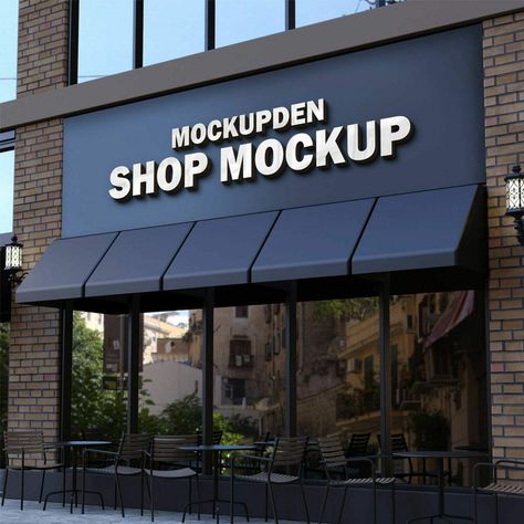 Free Shop Mockup PSD Template Sign Mockup Free, Signage Mockup, Signage Ideas, Market Sign, Sign Mockup, Creative Graphic Design, Branding Mockups, Mockup Templates, Mockup Free Psd