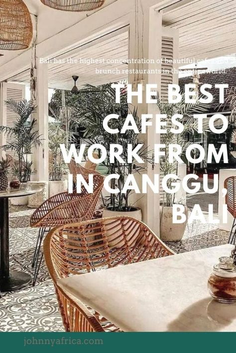 Canggu, Bali has the highest concentration of beautiful cafes and brunch restaurants in the world. These are my favorite cafes to work from in Bali via @johnny_africa Bali Cafe, Visit Bali, Bali Restaurant, Bali Garden, Work Cafe, Brunch Club, Brunch Items, Brunch Restaurants, Canggu Bali