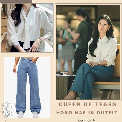 K-drama Korean fashion inspired outfit K Drama Inspired Outfits, K Drama Outfits, Genz Fashion, Ootd Kemeja, Kdrama Outfits, Modest Girly Outfits, Sophisticated Outfits, Korean Casual Outfits, Old Money Outfits