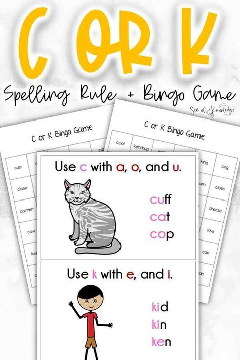 Spelling Rules Posters, All About Spelling, Listening Games, Spelling Rules, Phonemic Awareness, Bingo Games, Word Work, Learning Resources, Second Grade